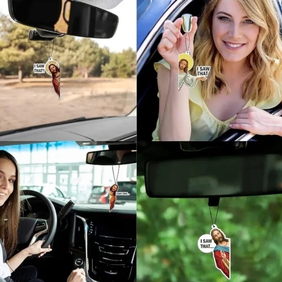 New 4 Pc I Saw That Jesus Air Fresheners - Picture 6 of 6